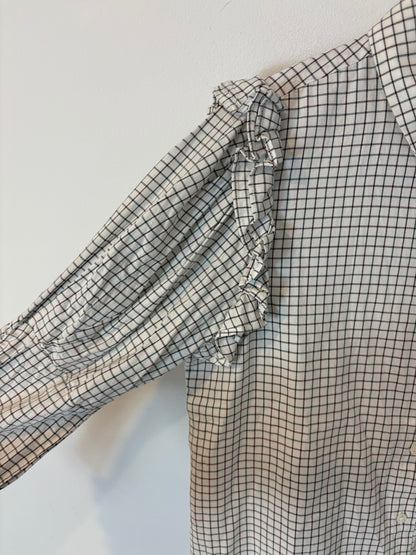 SCALPERS. Camisa cuadros volante hombros