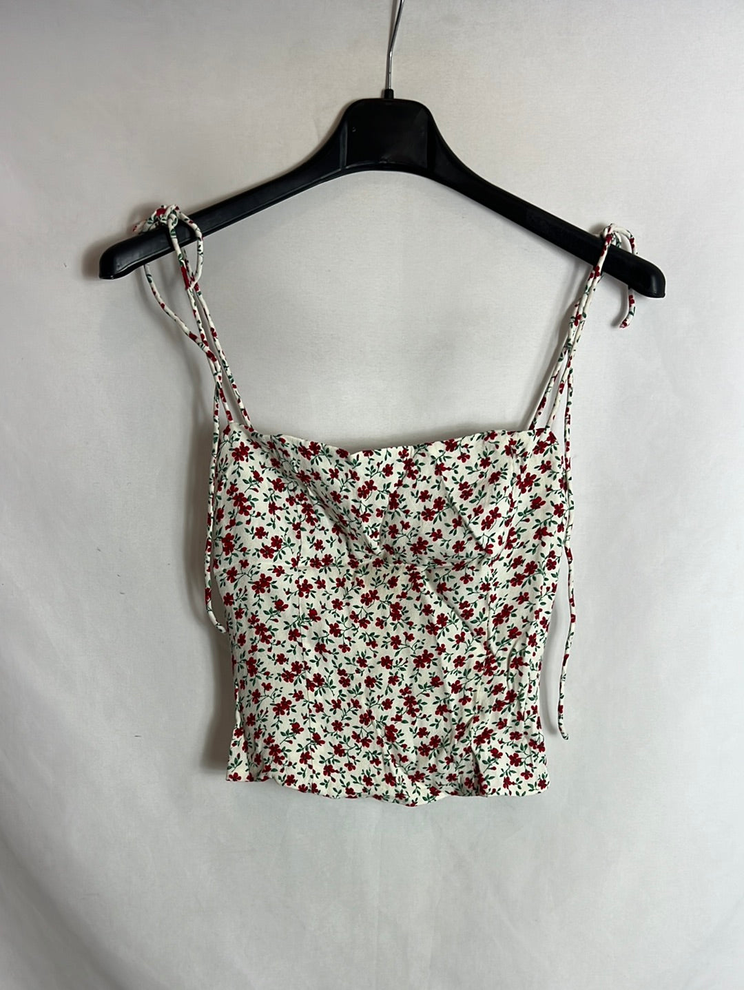REFORMATION. White mini flower top. T 0 (XS)
