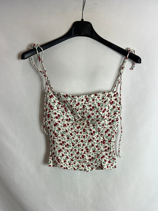 REFORMATION. White mini flower top. T 0 (XS)