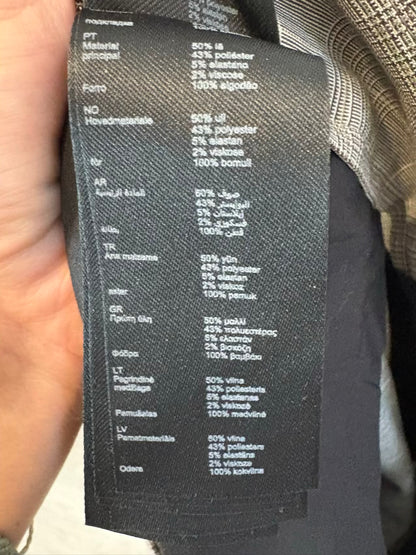 MAJE. Pantalón gris cuadros