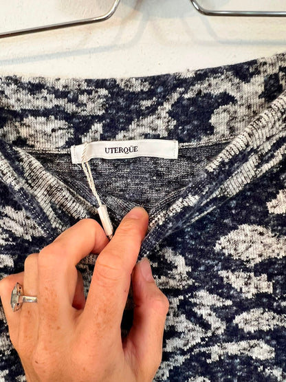 UTERQÜE. Falda estampada con lana