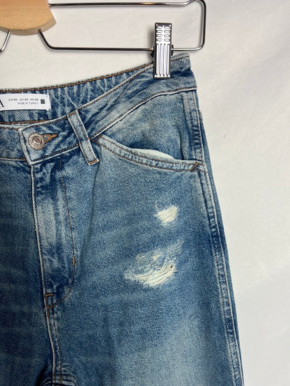 ZARA. Ripped denim trousers, size 36