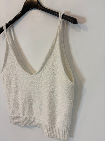 ZARA. Top punto blanco  T.s