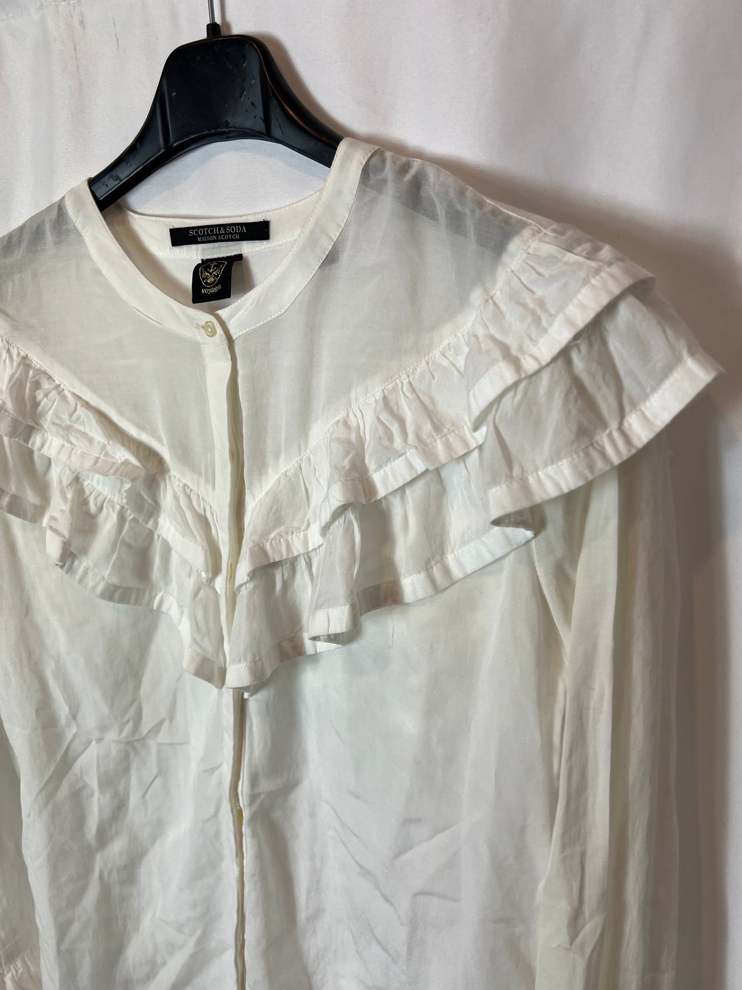 SCOTCH&amp;SODA. White ruffled Ts blouse