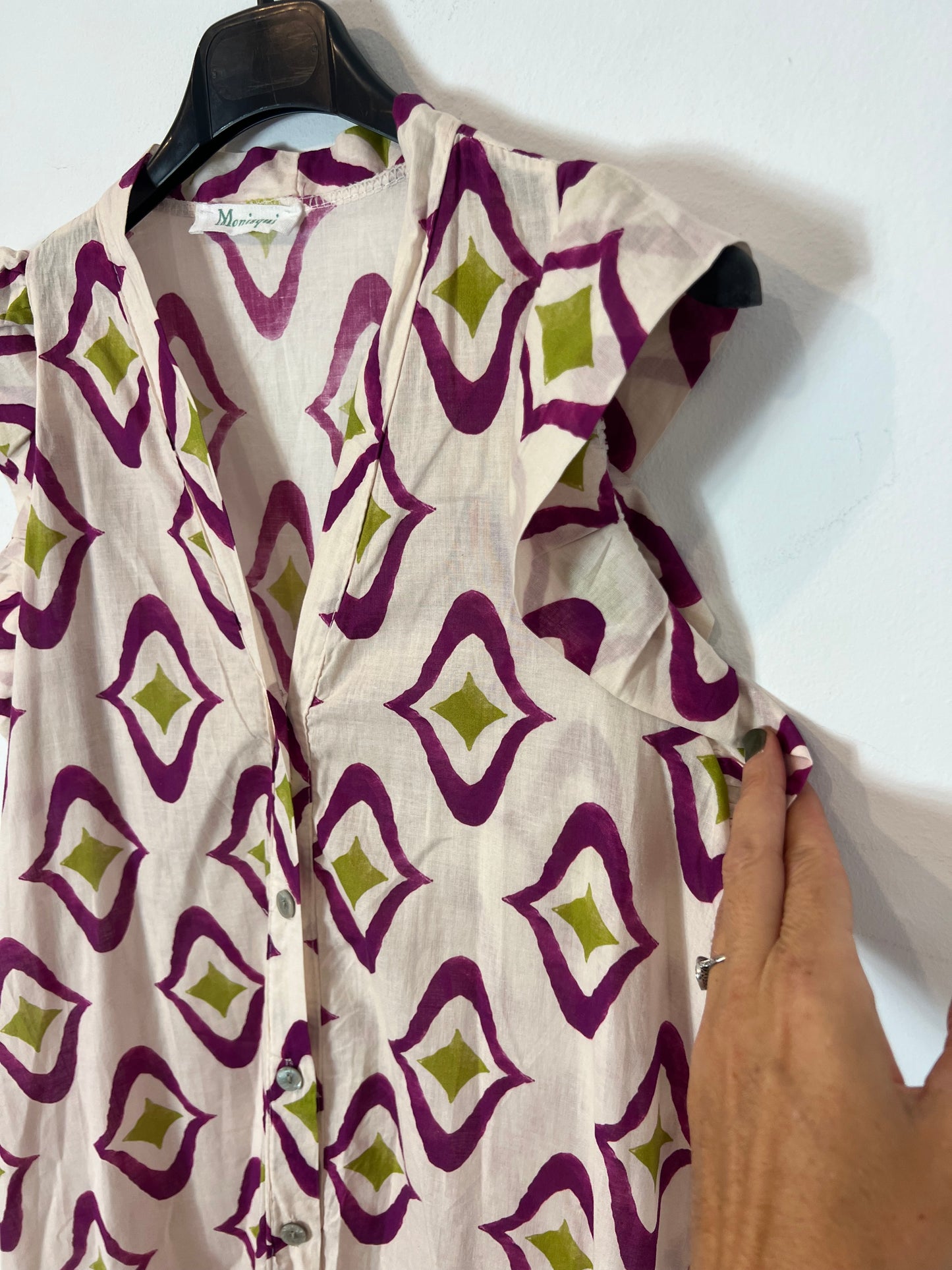 MONISQUI. Vestido rosa estampado TU(s)