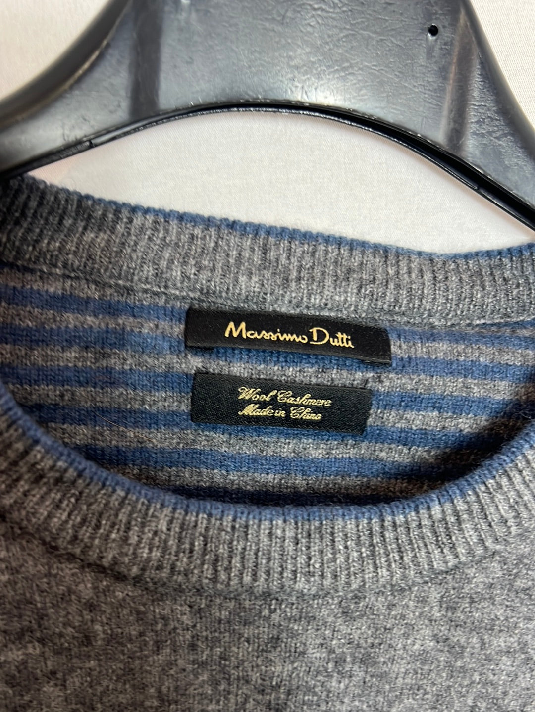 MASSIMO DUTTI. Jersey cashmere gris T.l