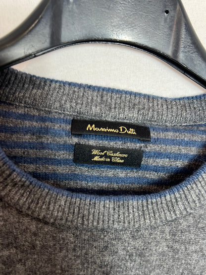 MASSIMO DUTTI. Jersey cashmere gris T.l