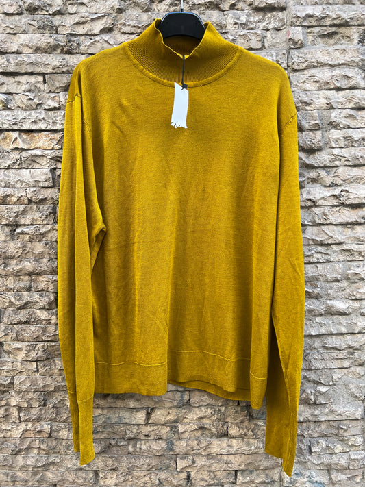 ZARA. Jersey pistacho fluido cuello perkins. T XL