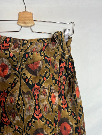 MANGO. Falda corta estampada T.m