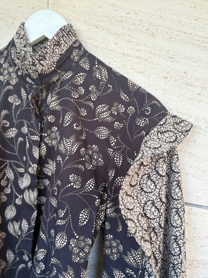 ISABEL MARANT ETOILÉ. Blusa negra estampada T.34