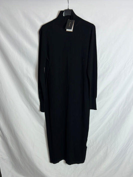 MASSIMO DUTTI. Vestido largo punto detalle espalda. T S