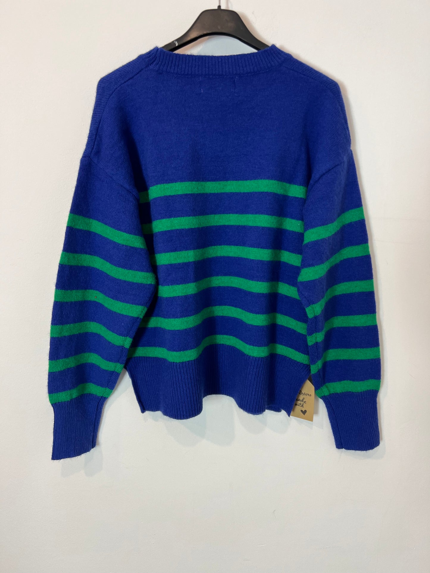 MUSE. Blue and green striped sweater YOU(S)