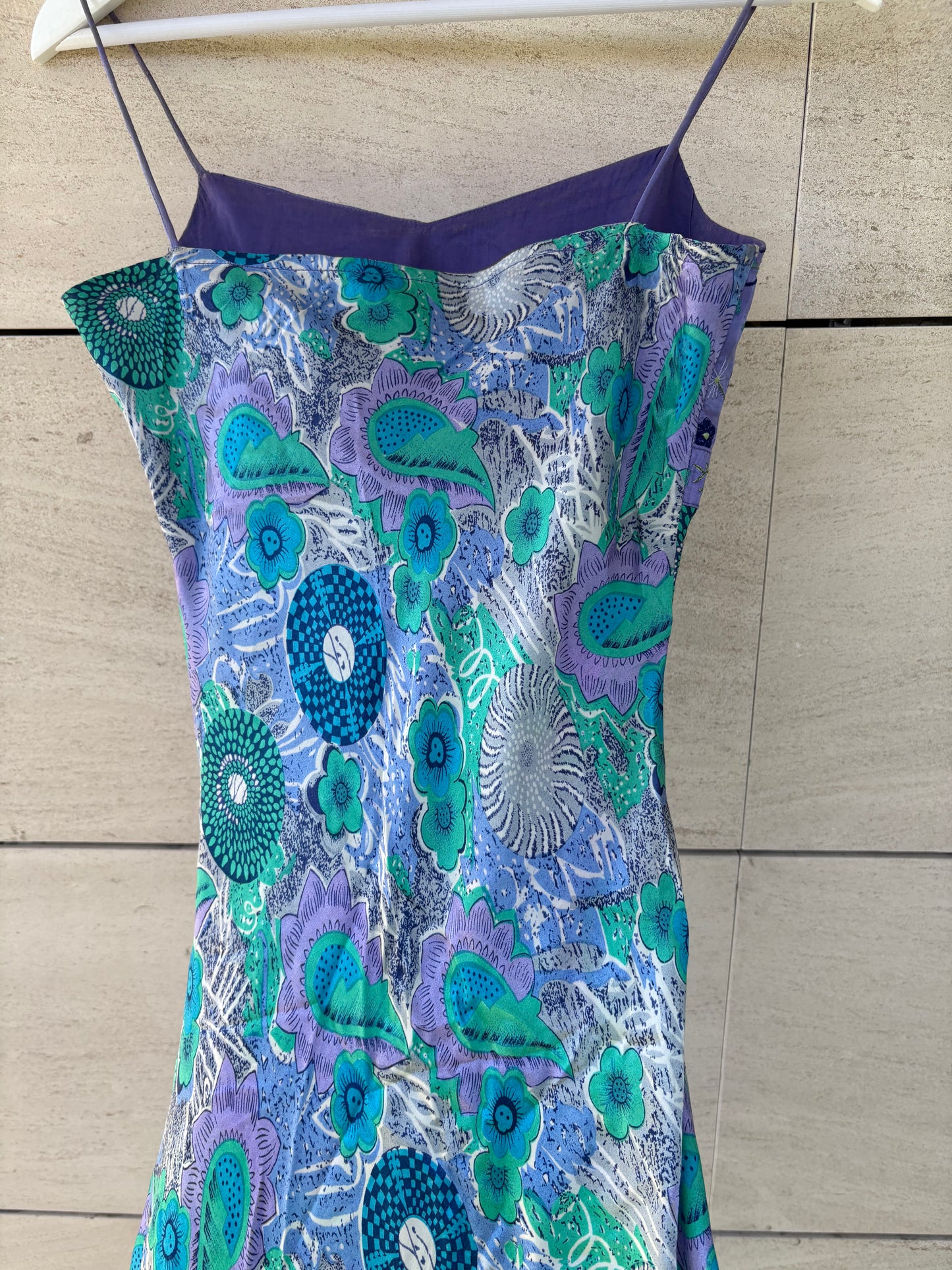 ADOLFO DOMINGUEZ. Vestido midi seda estampado