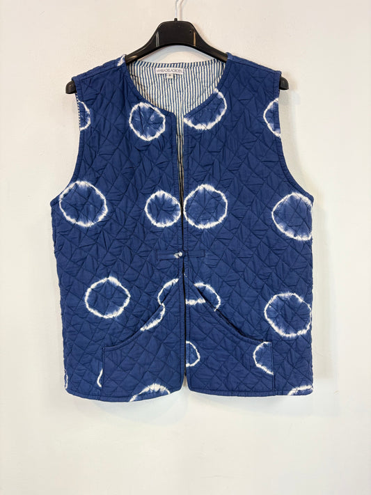 MARÍA DE LA ORDEN. Chaleco textura azul