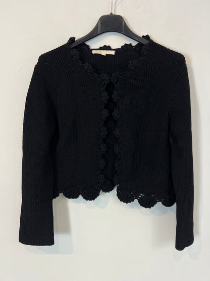 MAJE. Black knit jacket with details. Size 1 (S)