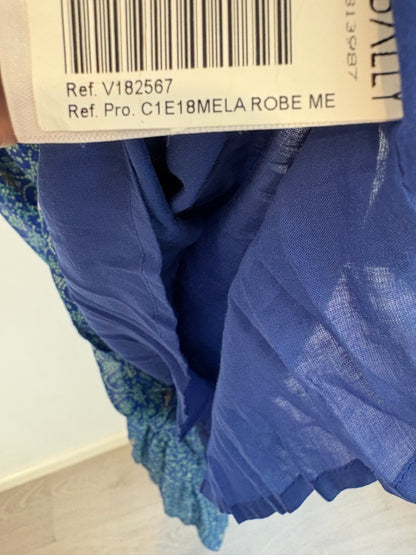 BA&SH. Vestido azul largo seda