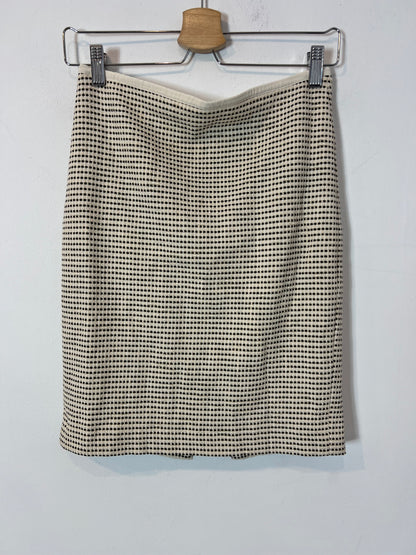 MARCCAIN. Falda beige textura T.1(s)