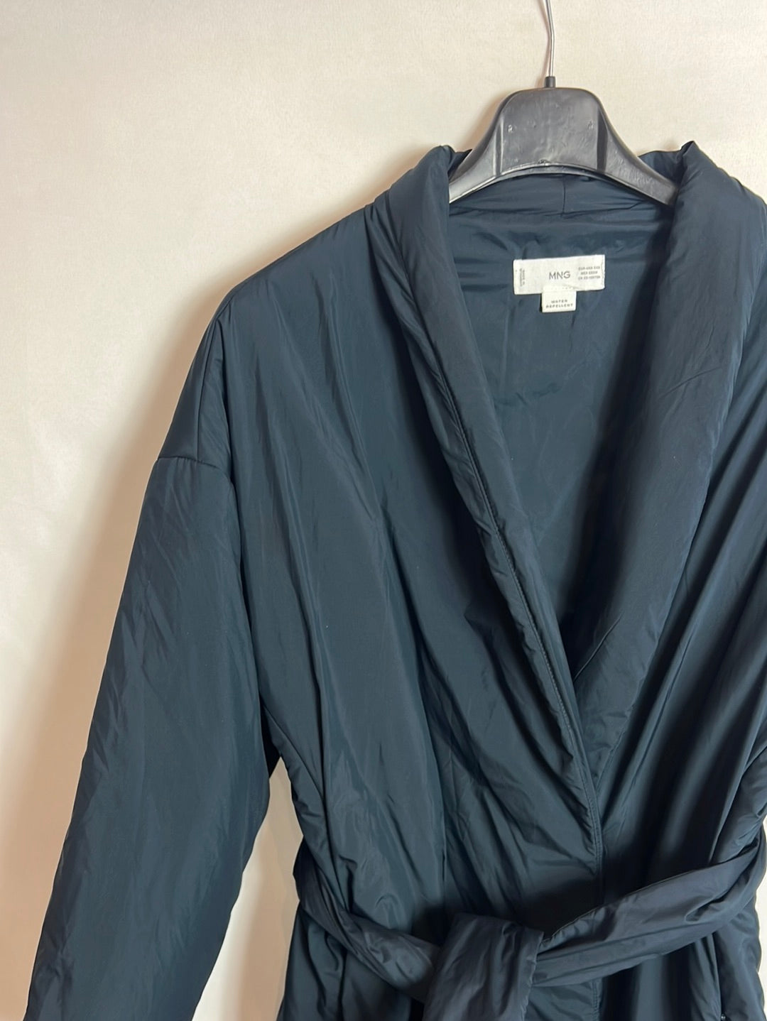 MANGO. Plumas azul cruzado. T XS