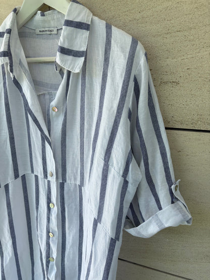 OTHER. Striped shirt dress with linen. TM
