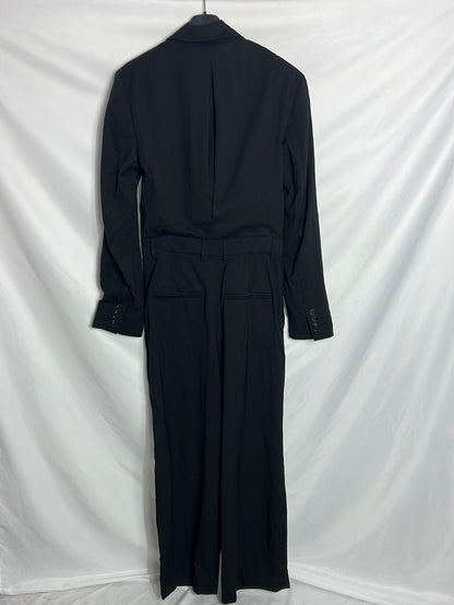 COS. Black jumpsuit with shoulder pads. Size 36