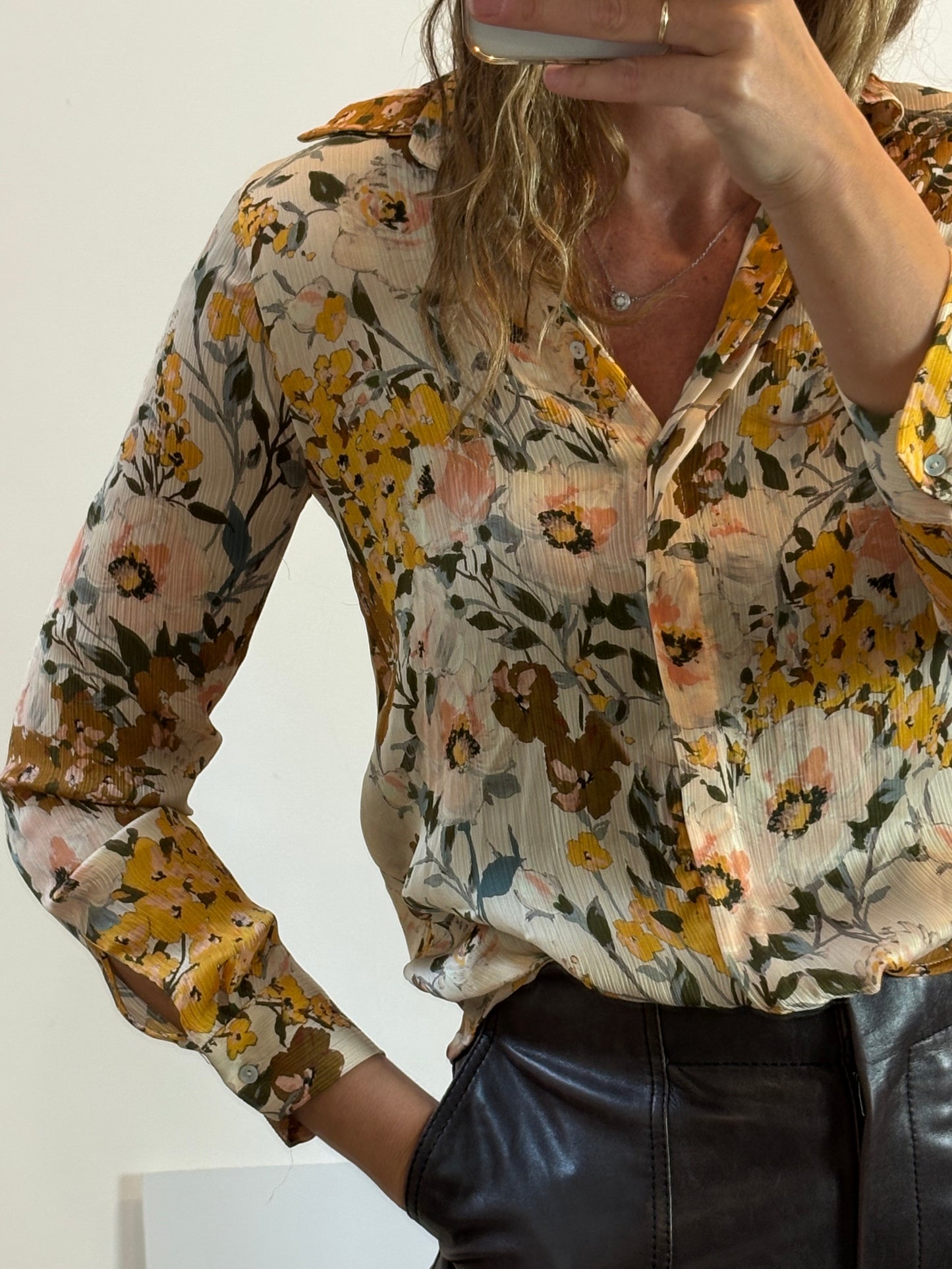 ZARA. Black stretch knit top. TL