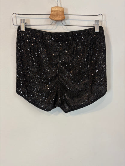 CALZEDONIA. Pantalón corto lentejuelas. T M/L