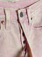 LEVI´S. Pantalón vaquero rosa efecto desgastado 501. T 24 (34)