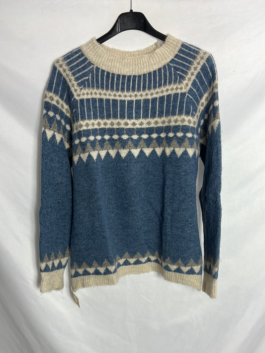 OTRAS. Jersey azul estampando . T S/M