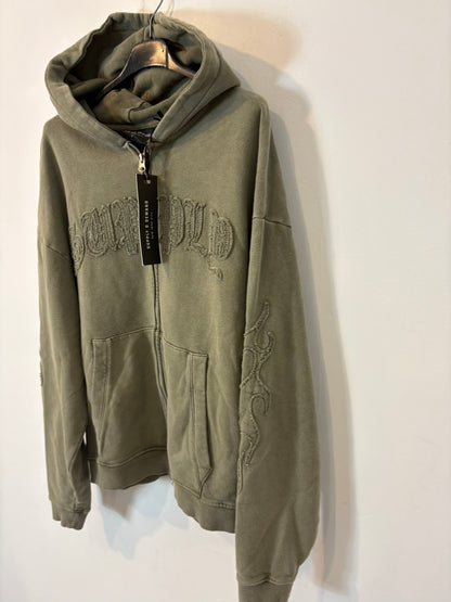 SUPPLY&DEMAND. Sudadera verde capucha