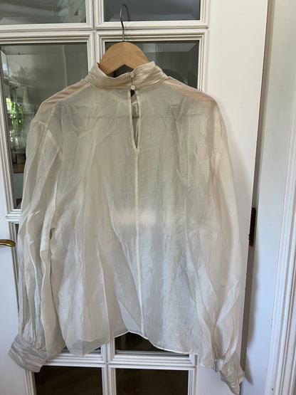 Beige blouse with perking collar Your (s/m)