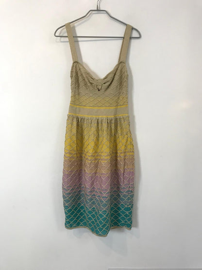 MISSONI. Vestido corto punto elástico multicolor