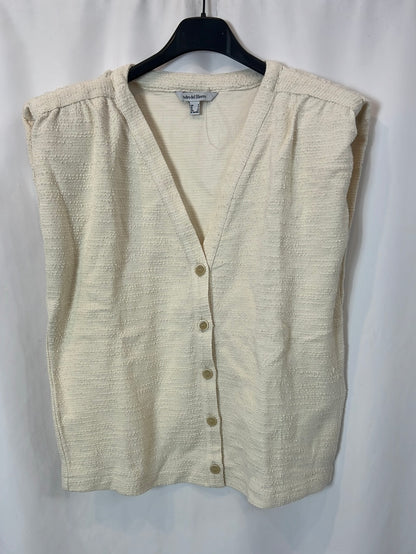 PEDRO DEL HIERRO. Textured beige Ts top