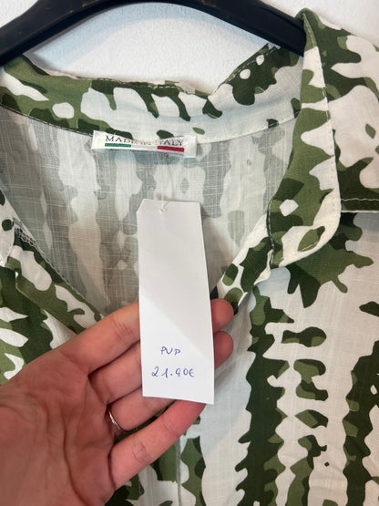 NOU. Green printed shirt dress. TM/L
