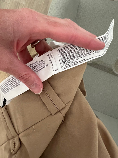 MANGO. Pantalón camel campana