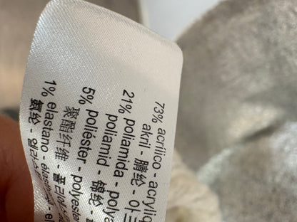 ZARA. Vestido largo punto plateado