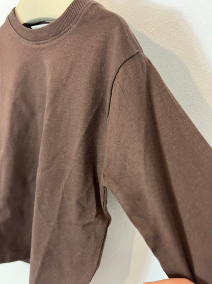 ZARA. Pack 3 camisetas algodón tonos tierra. T 9-12 meses