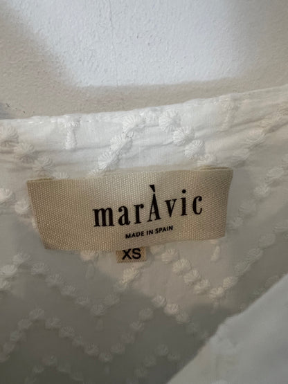 MARAVIC. Vestido largo blanco textura T.xs