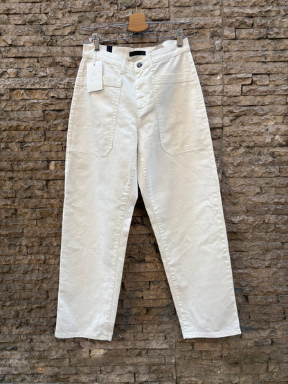 CIGALA´S. Denim blanco recto bolsillos