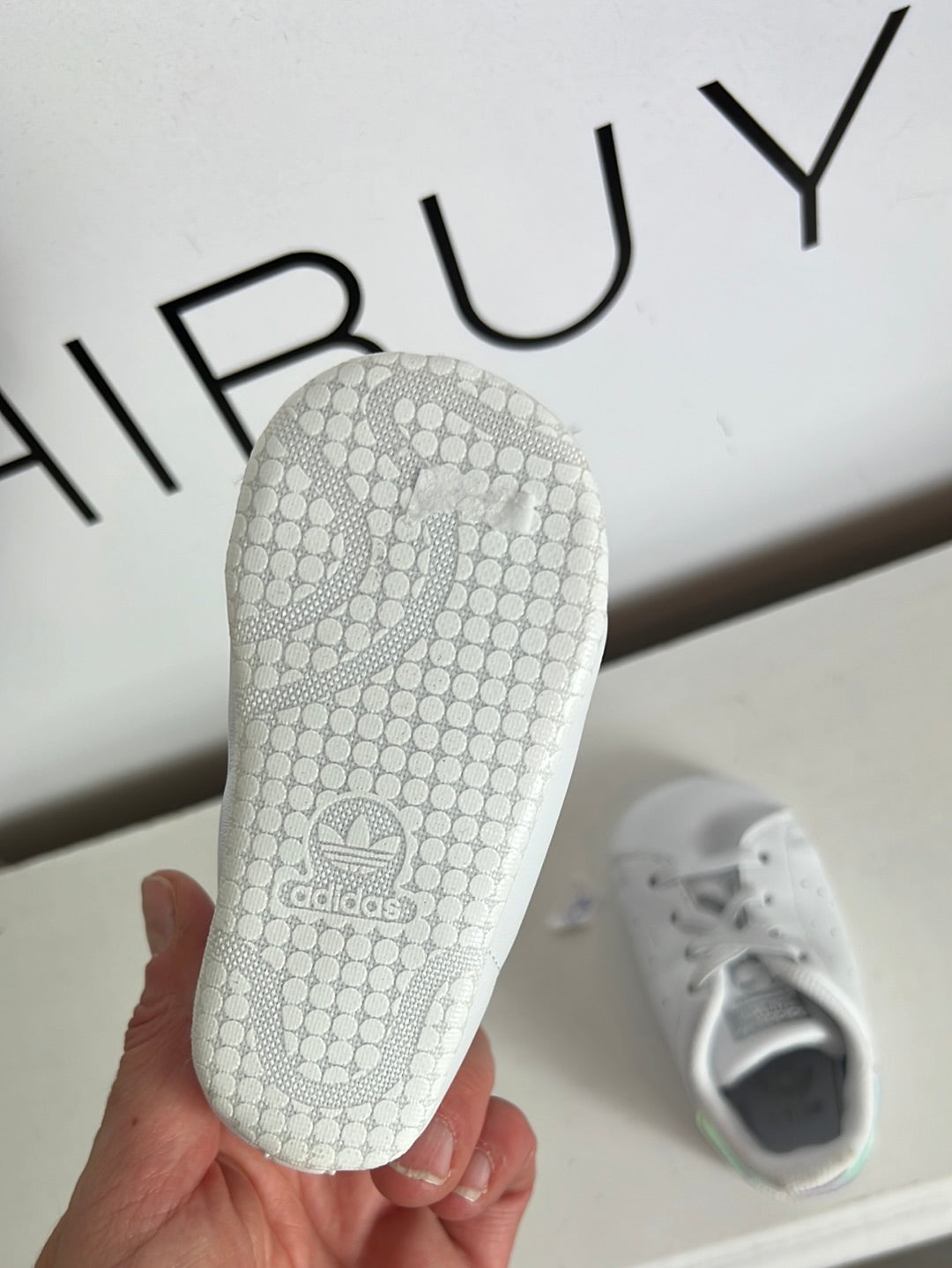 ADIDAS. Soft-soled lace-up sneakers. Size 18