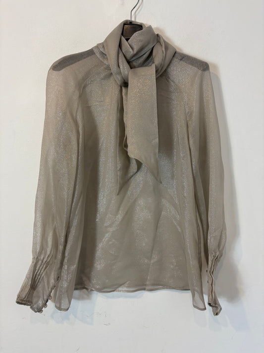 MALO Italia . Blusa semitransparente seda