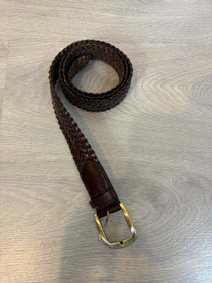 LLOYD’S. Cinturón marrón piel trenzado