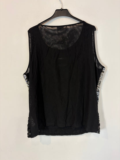 SINTESIS. Top lentejuelas plateadas