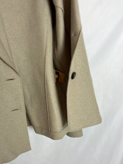 EWOOLUZIONE. Textured beige wool blazer. T 44 (L)