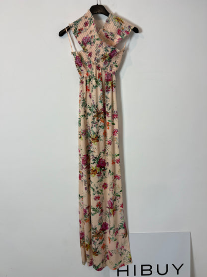 ZARA. Long floral honeycomb dress. TM