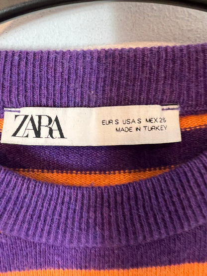 ZARA. Two-tone striped sweater with TS wool