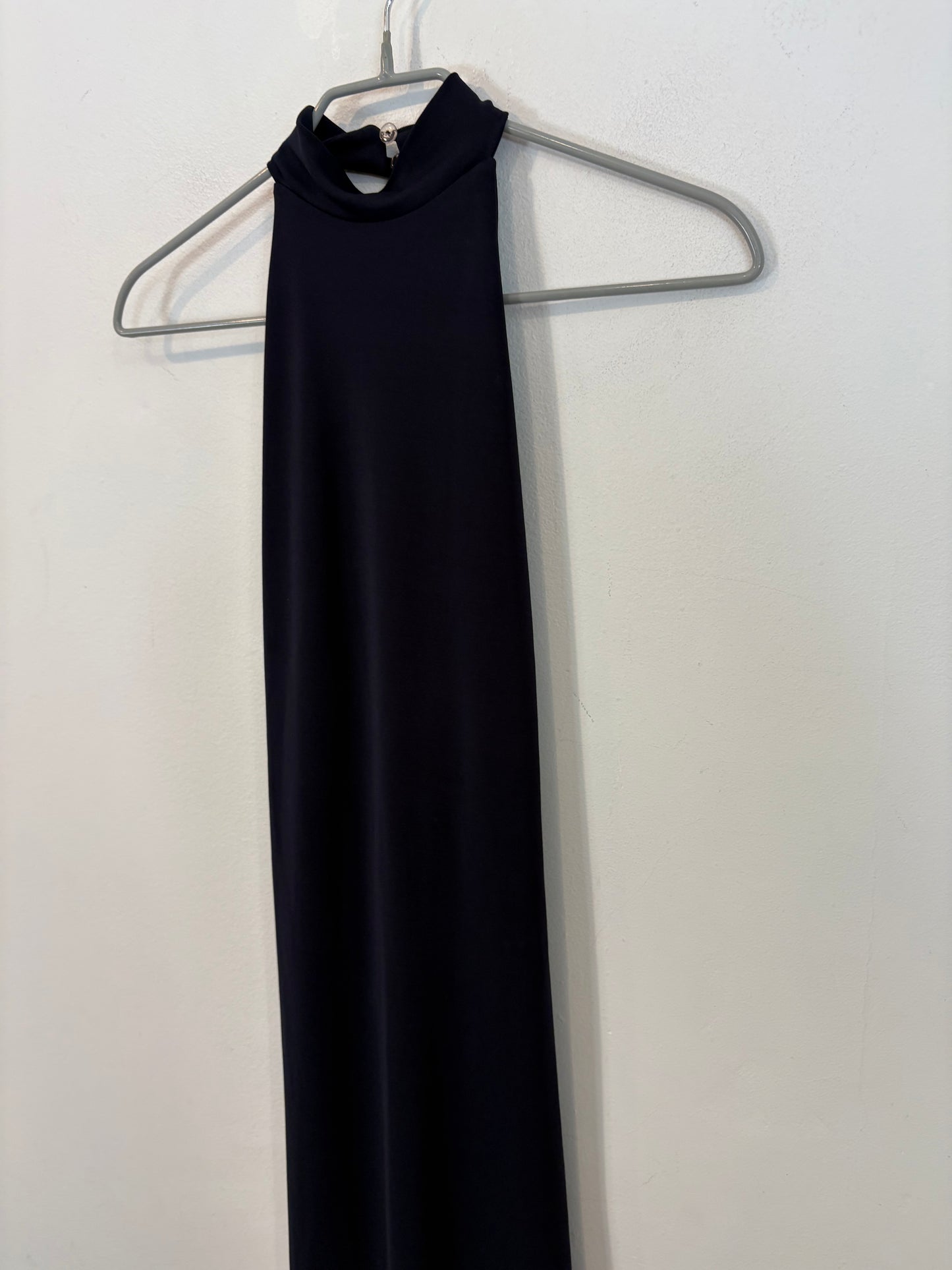 Vestido largo azul halter