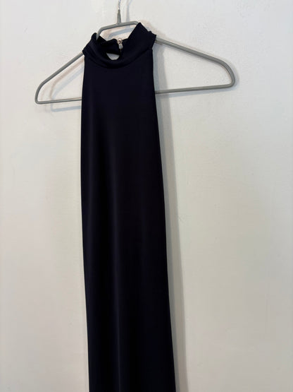 Vestido largo azul halter
