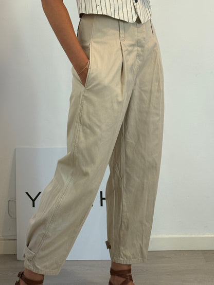 POLO RALPH LAUREN. Pantalón beige pinzas T.2(38)