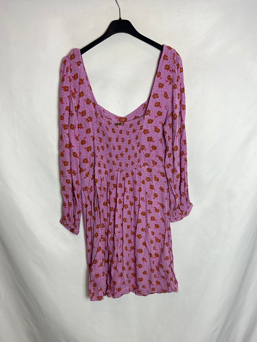 BILLABONG. Vestido malva flores. T S