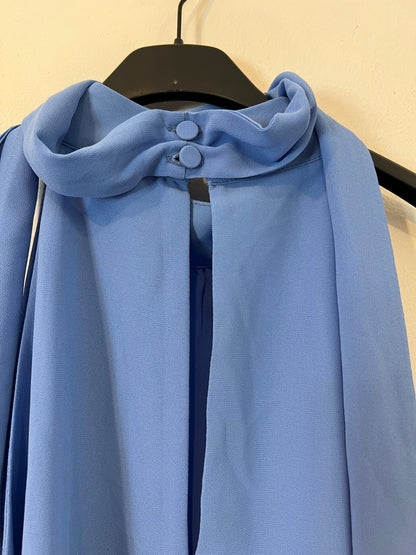 BIMANI. Top azul cuello halter T.s